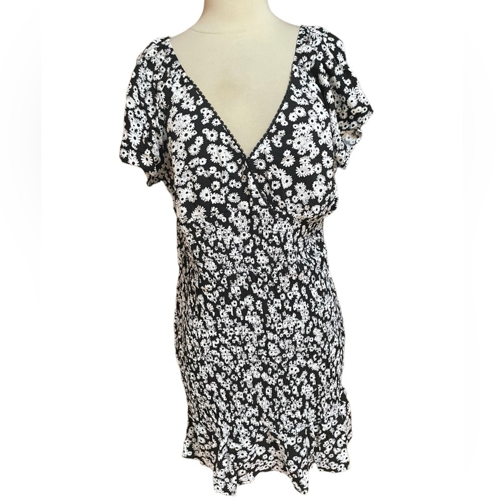NWT No Boundaries Surplice Smocked Dress